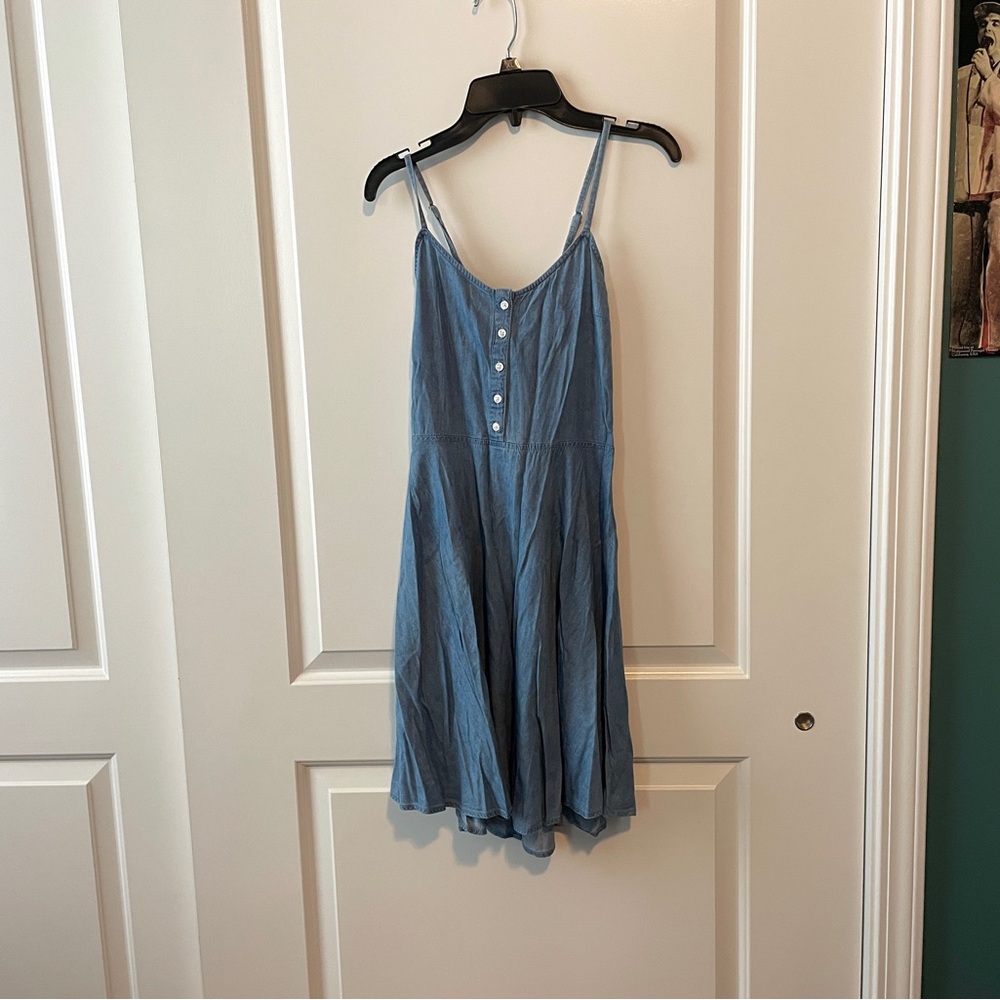SO Y2K Vintage Light Blue Button-Front Chemise Denim Jean Dress